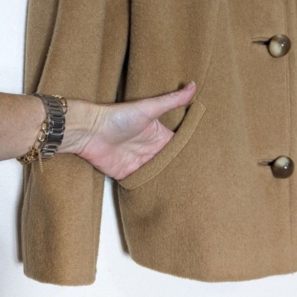 Vintage 50s Mongolian Camel Hair Tailored Jacket - Picture 8 of 16